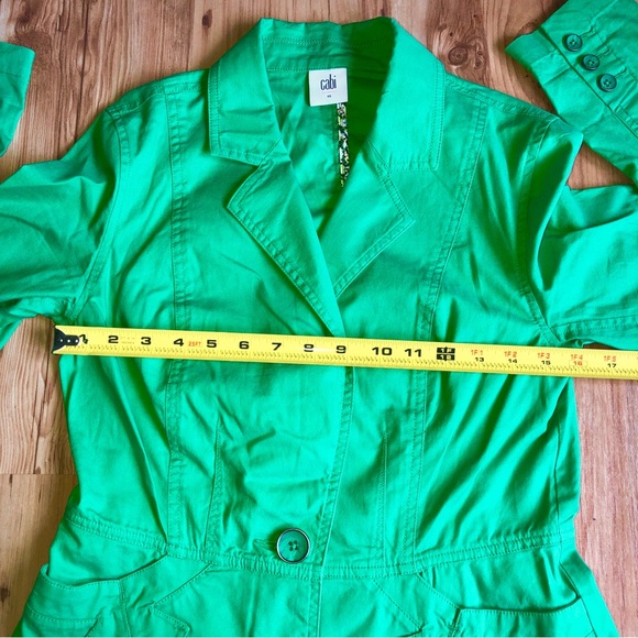 CABi Verde Jacket Blazer Pockets One Button Cotton Stretch XS Women’s - Picture 9 of 16